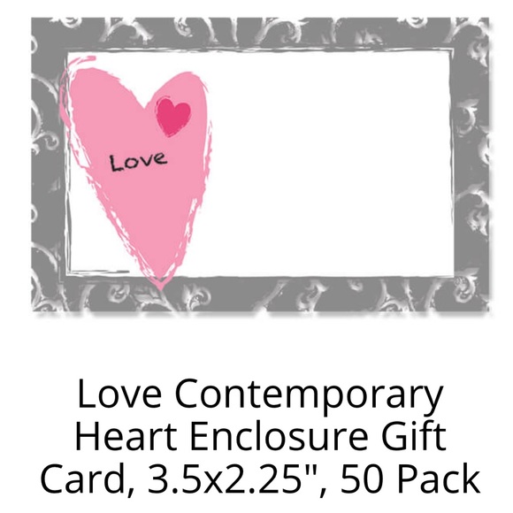 50 Love Heart Enclosure Cards Clearance - Picture 2 of 2